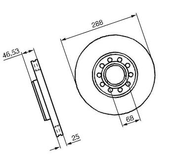 brzdový kotouč 288mm - Zimmerman