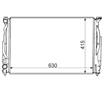 chladič vody 630x414mm