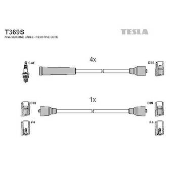 kabely zapalovací Tesla T369S