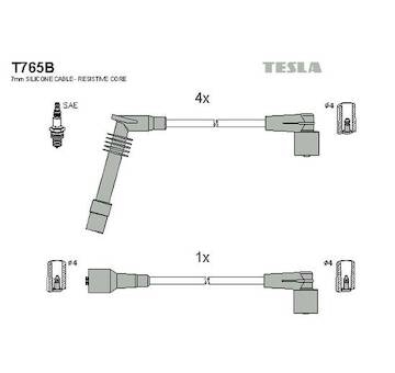 kabely zapalovací Tesla T722B