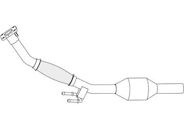 přední díl výfuku s katalyzátorem